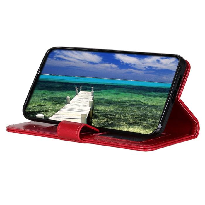 Bild 4, Samsung Galaxy A03 Fodral Crazy Horse Röd