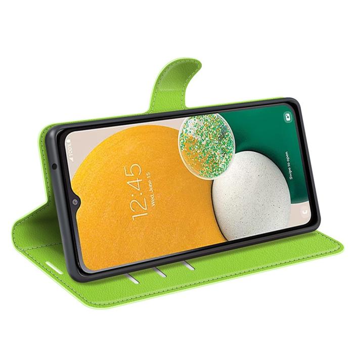 Bild 3, Samsung Galaxy A14 4G/5G Fodral Litchi Läder Grön
