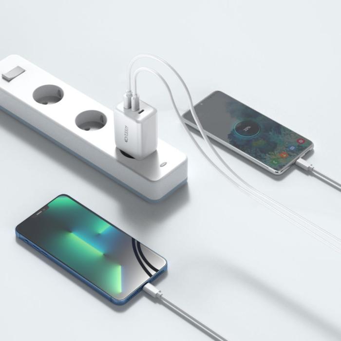 Bild 6, Tech-Protect 65W PD/QC Väggladdare 2x USB-C 1x USB-A Svart