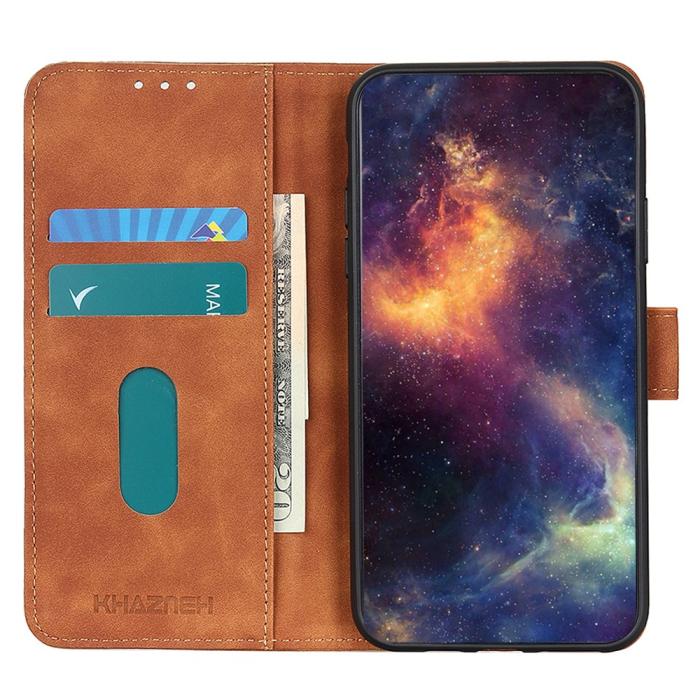 Bild 3, KHAZNEH Galaxy S25 Plus / S24 Plus Fodral Retro Läder Brun