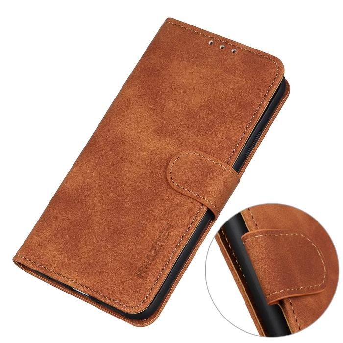 Bild 4, KHAZNEH Galaxy S25 Plus / S24 Plus Fodral Retro Läder Brun