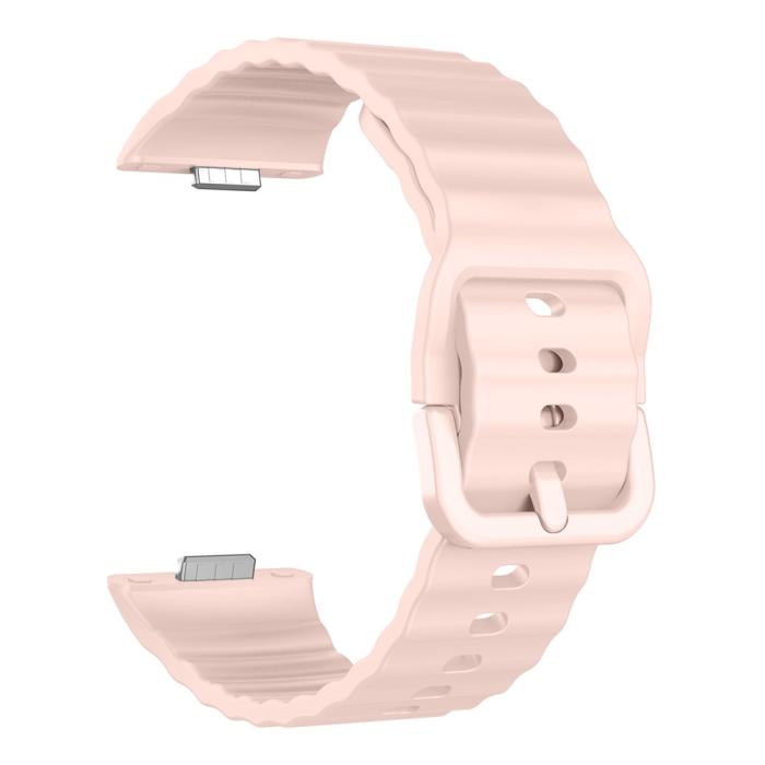 Bild 3, KALEBOL Huawei Watch Fit 4 Pro/4/3 Armband Wave Silikon Rosa