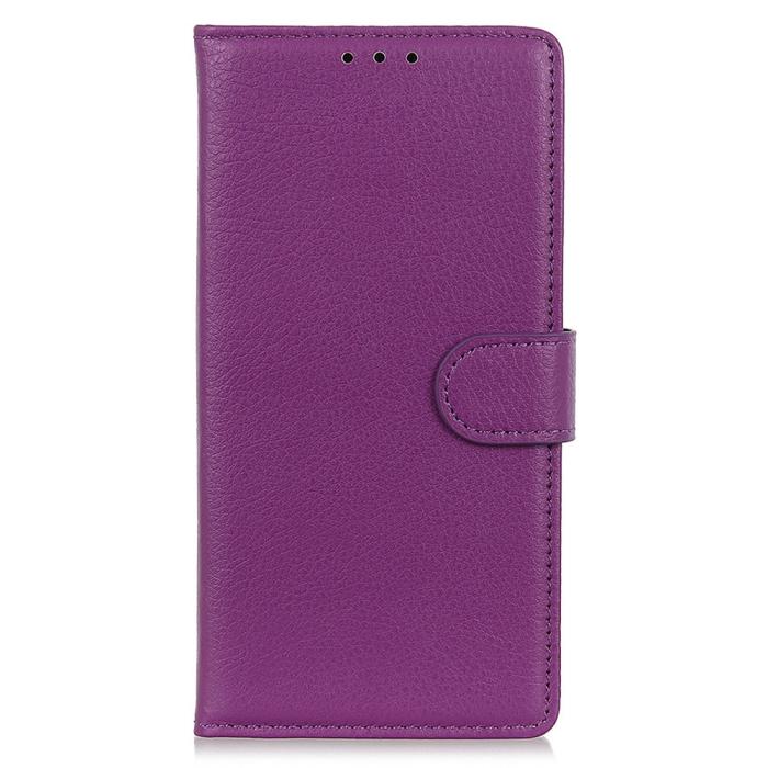 Bild 6, Motorola Moto G56 5G Fodral Litchi Läder Lila
