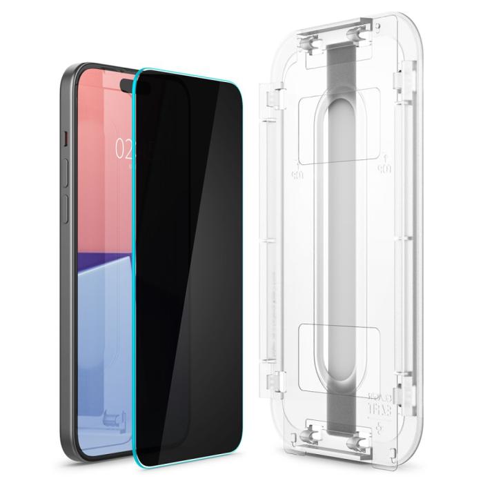 Bild 3, Spigen iPhone 16 / 15 Skärmskydd GLAS.tR 