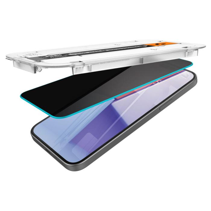 Bild 5, Spigen iPhone 16 / 15 Skärmskydd GLAS.tR 
