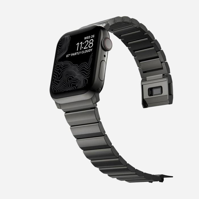 Bild 6, Tech-Protect Apple Watch 42/44/45/46/49 mm Armband Steelband Svart