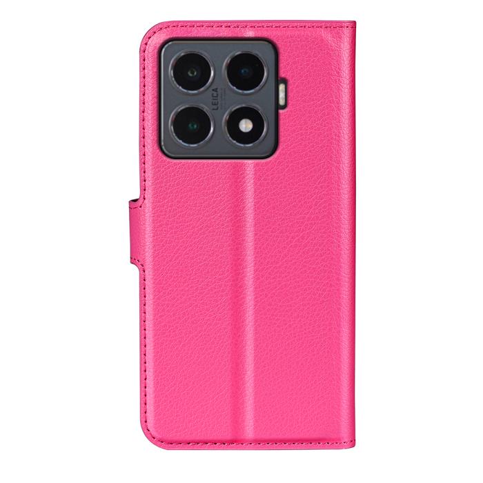 Bild 3, Xiaomi 15T Pro Fodral Litchi Läder Rosa