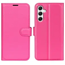 Samsung Galaxy A35 5G Fodral Läder Litchi Rosa