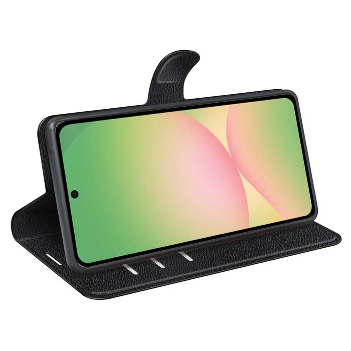 Bild 3, Samsung Galaxy A57 5G Fodral Litchi Läder Svart