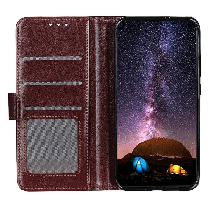 Bild 2, Samsung Galaxy A16 / A26 5G Fodral Crazy Horse Läder Brun