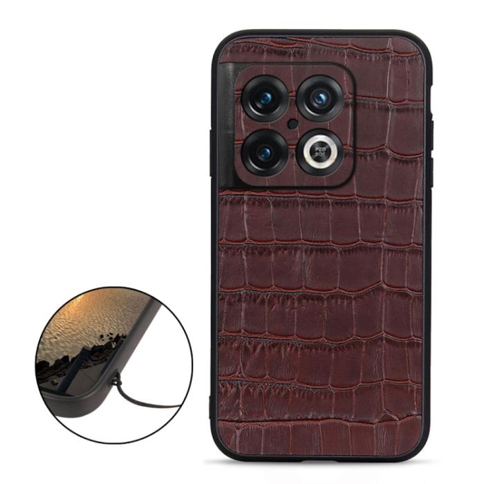 Bild 3, OnePlus 10 Pro 5G Skal Krokodil Textur Brun