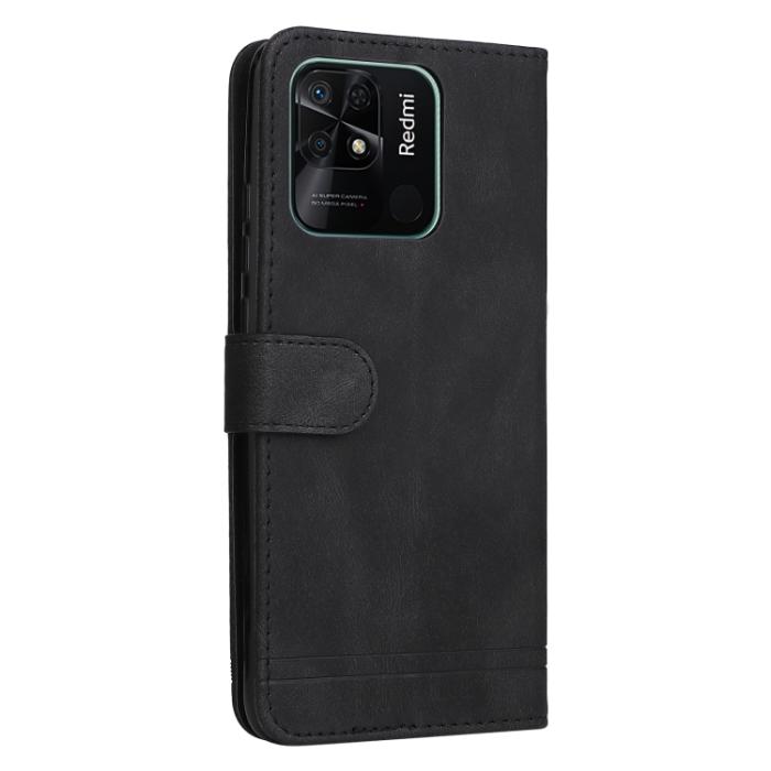 Bild 3, Xiaomi Redmi 10C Fodral Skin Touch Läder Svart