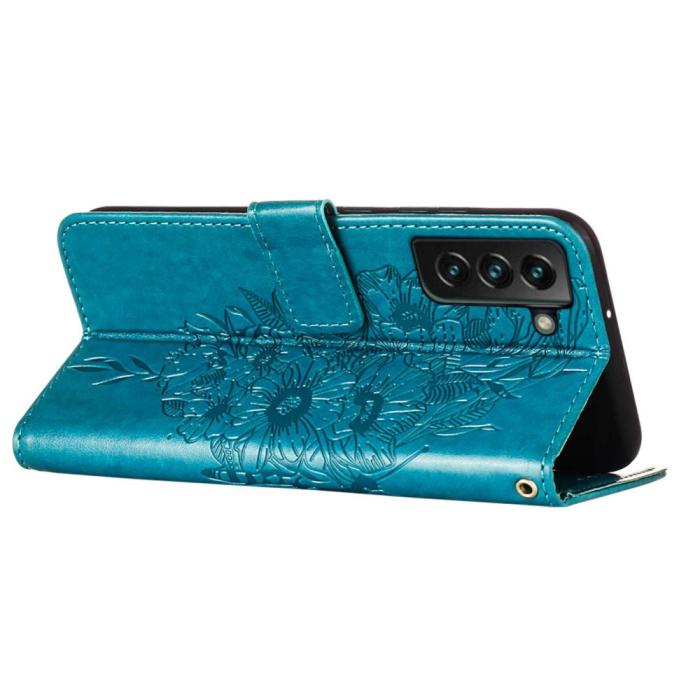 Bild 4, Samsung Galaxy S23 Plus Fodral Fjäril Blå