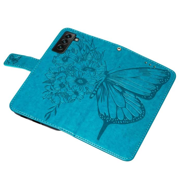 Bild 6, Samsung Galaxy S23 Plus Fodral Fjäril Blå