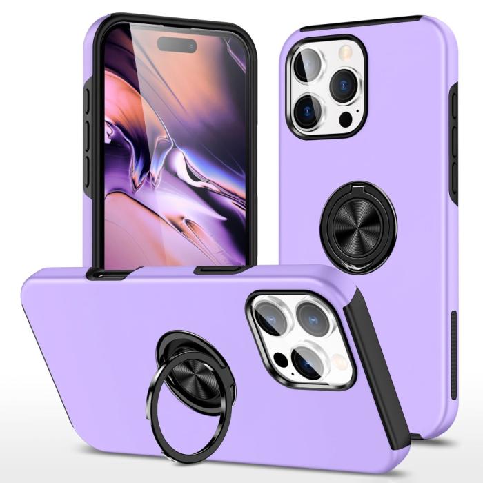 Bild 1, iPhone 16 Pro Skal Med Ringhållare Kickstand Lila