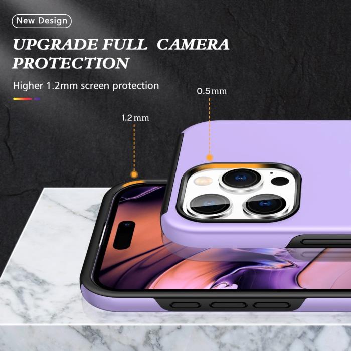 Bild 5, iPhone 16 Pro Skal Med Ringhållare Kickstand Lila