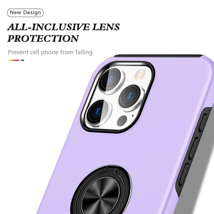 Bild 6, iPhone 16 Pro Skal Med Ringhållare Kickstand Lila
