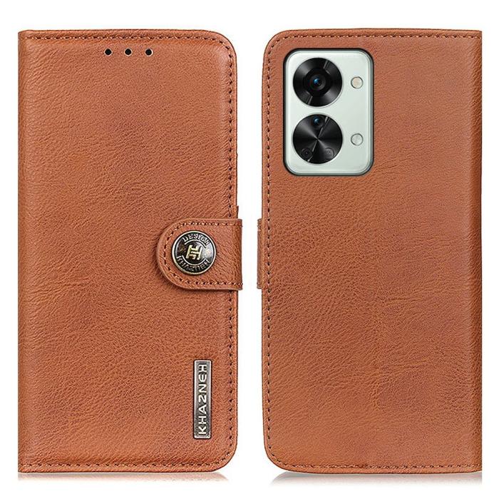 Bild 1, KHAZNEH OnePlus Nord 2T 5G Fodral Läder Brun