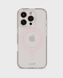 holdit iPhone 16 Pro Max Mobilskal MagSafe Rosa/Transparent