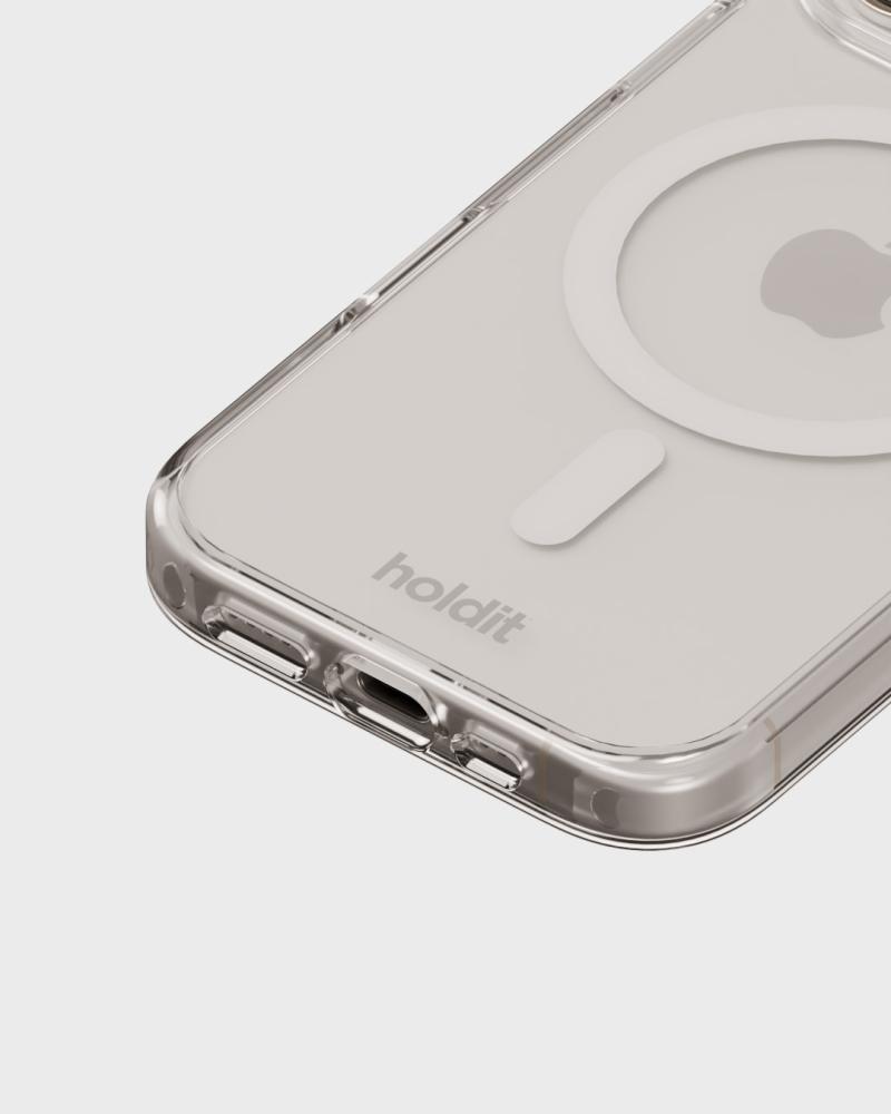 holdit iPhone 16 Pro Mobilskal MagSafe Vit/Transparent