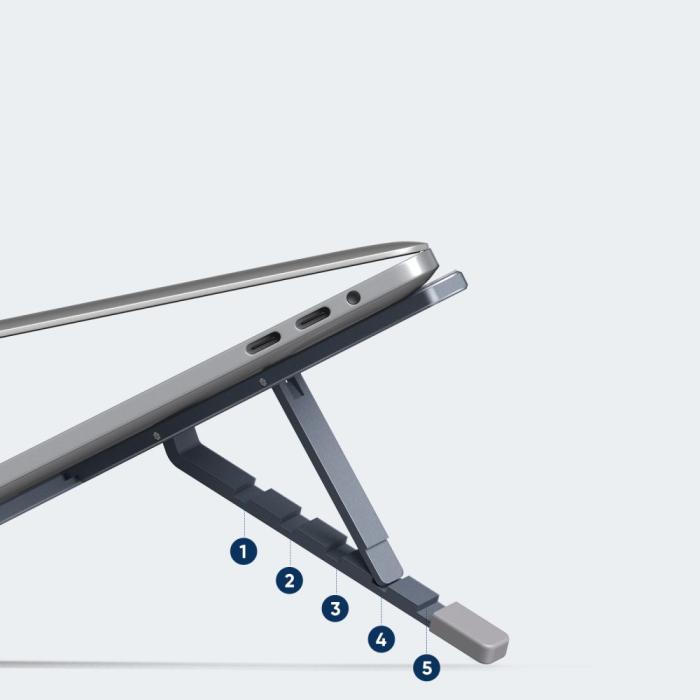 Bild 4, Tech-Protect Universal Justerbart Laptop Stativ Grå