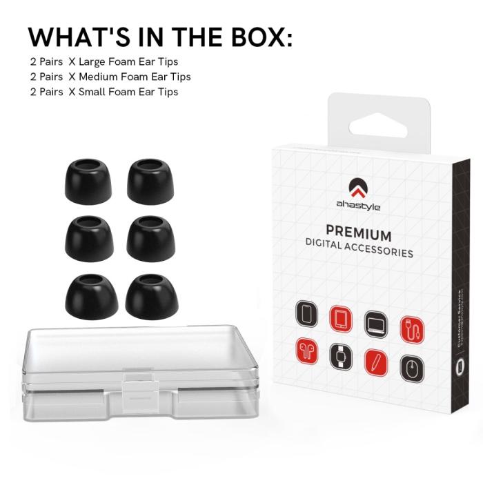Bild 6, 3-PACK Öronpluggar / Earbuds Galaxy Buds Pro/Buds Pro 2 Svart