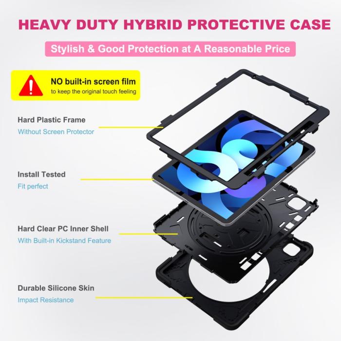 Bild 2, iPad Air 2025-2020 / Pro 11 Skal 360 X-Shape Shockproof