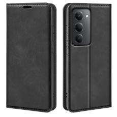 Xiaomi Redmi 15 Fodral Skin Touch L&auml;der Svart