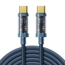 Joyroom 2m 100W USB-C / USB-C Nylonkabel Blå