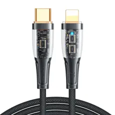 Joyroom 1.2m 20W USB-C - Lightning Nylonkabel Svart