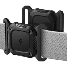 Spigen Apple AirTag 2/1 H&aring;llare Tough Armor Svart