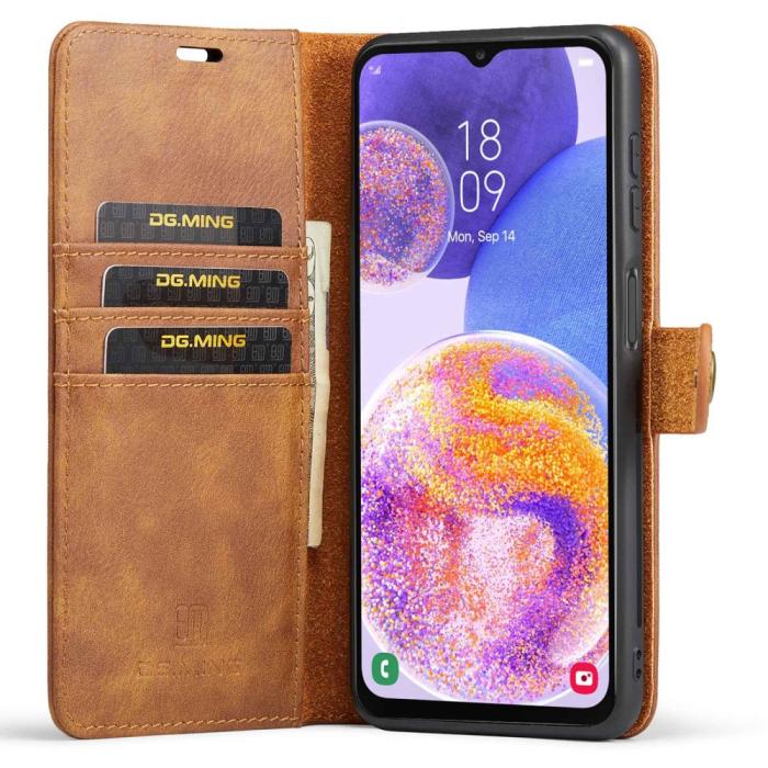 Bild 2, DG.MING Samsung Galaxy A23 5G 2in1 Magnet Fodral / Skal Brun