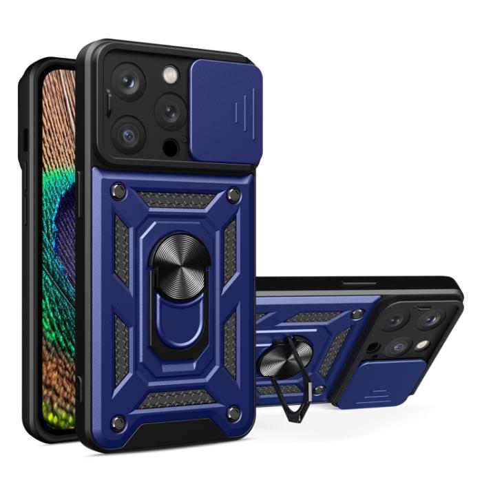 Bild 1, iPhone 15 Pro Skal CamShield Hybrid Ring Blå