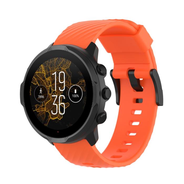 Bild 2, Silikon Armband För Suunto (24mm) Orange