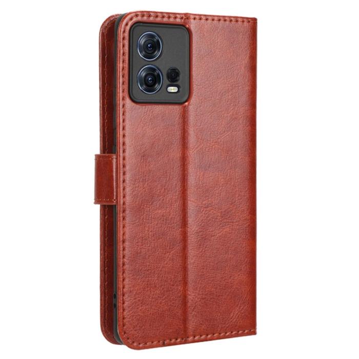 Bild 6, Motorola Edge 30 Fusion 5G Fodral Crazy Horse Läder Brun