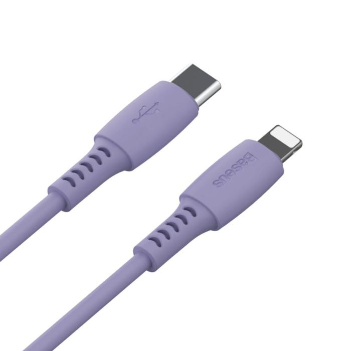 Bild 2, Baseus 1.2m 18W USB-C PD - Lightning Kabel - Lila