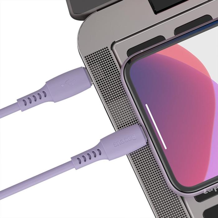 Bild 4, Baseus 1.2m 18W USB-C PD - Lightning Kabel - Lila