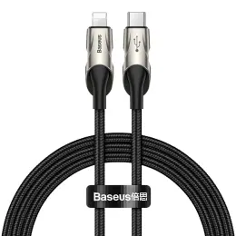 Baseus 1m 18W PD Lightning - USB-C Med LED - Svart