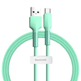 Baseus Silica Gel 1m 3A USB-C Kabel - Grön