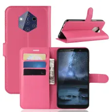 Nokia 9 PureView - Litchi Plånboksfodral - Rosa