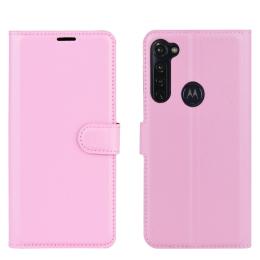 Motorola Moto G Pro - Litchi Plånboksfodral - Ljus Rosa