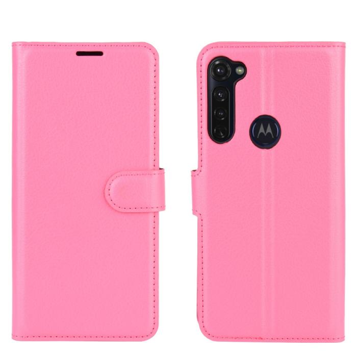 Bild 1, Motorola Moto G Pro - Litchi Plånboksfodral - Rosa