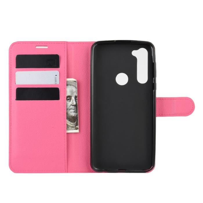 Bild 4, Motorola Moto G Pro - Litchi Plånboksfodral - Rosa
