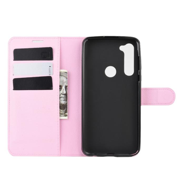 Bild 4, Motorola Moto G Pro - Litchi Plånboksfodral - Ljus Rosa