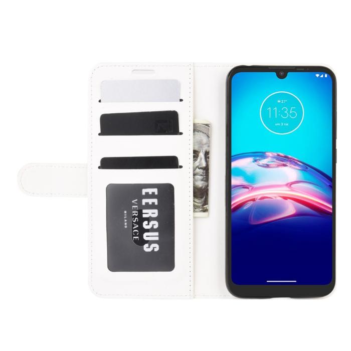 Bild 5, Motorola Moto E6s (2020) - Crazy Horse Plånboksfodral - Vit