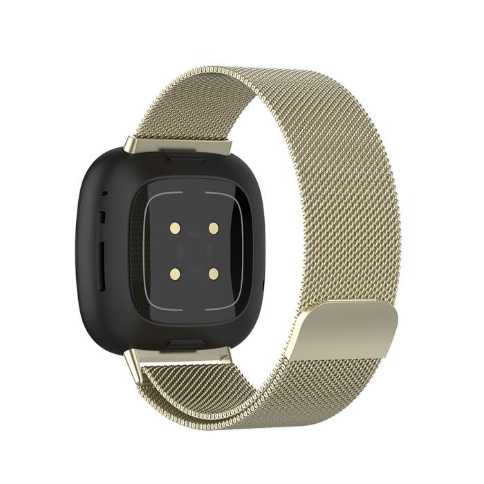 Bild 3, Milanese Loop Metall Armband Fitbit Versa 3/Fitbit Sense - Guld