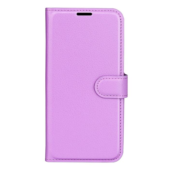 Bild 5, Samsung Galaxy A14 4G/5G Fodral Litchi Läder Lila