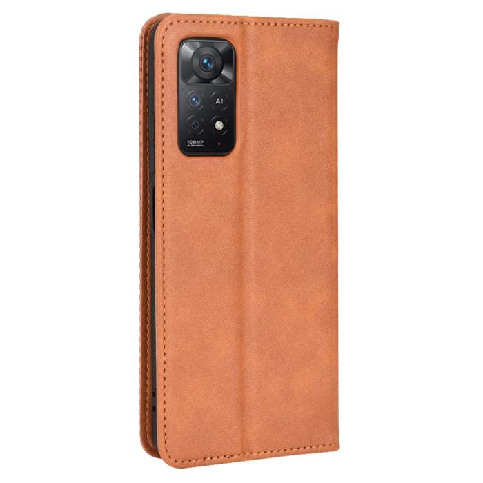Bild 3, Xiaomi Redmi Note 11 Pro 5G Fodral Flip Vintage Brun