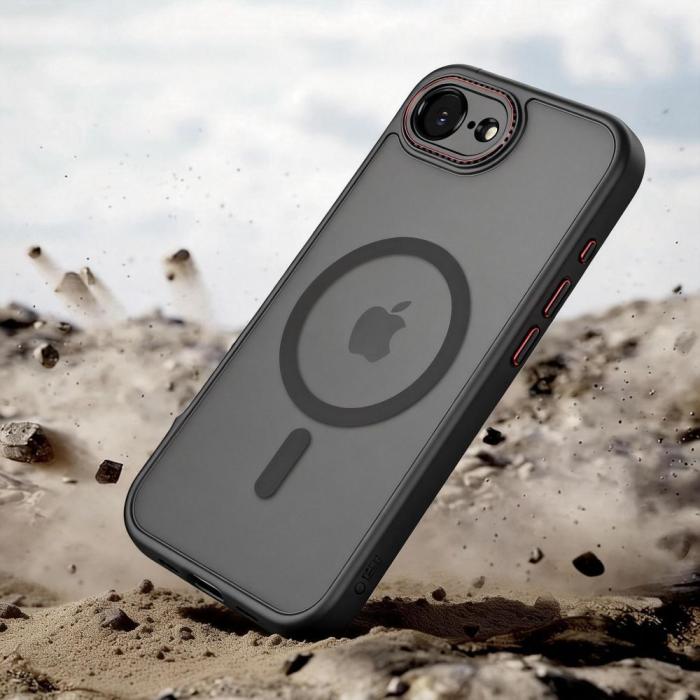 Bild 6, Tech-Protect iPhone 17e/16e Skal MagSafe MagCam Svart/Röd