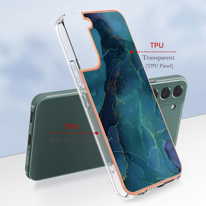 Bild 6, Samsung Galaxy S23 Plus Skal Marmor TPU Grön